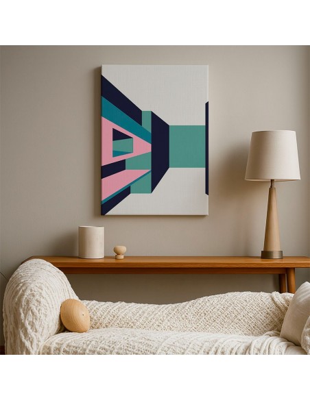 Cuadro Abstracto Arquitectura 35x50cm Lienzografía D0412