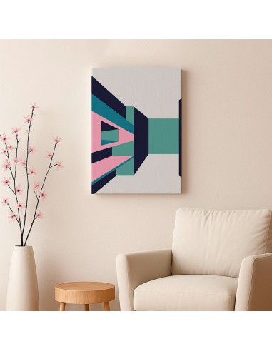 Cuadro Abstracto Arquitectura 35x50cm Lienzografía D0412