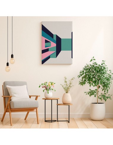 Cuadro Abstracto Arquitectura 35x50cm Lienzografía D0412