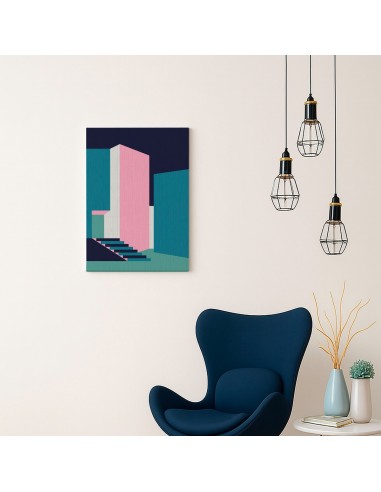 Cuadro Abstracto Arquitectura 35x50cm Lienzografía D0413