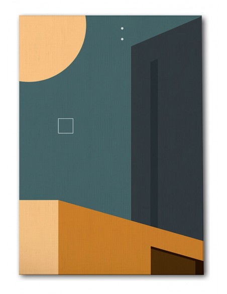 Cuadro Abstracto Arquitectura 35x50cm Lienzografía D0414