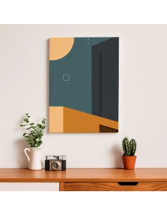 Cuadro Abstracto Arquitectura 35x50cm Lienzografía D0414 2