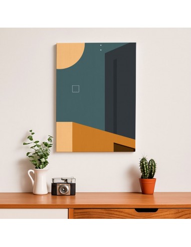 Cuadro Abstracto Arquitectura 35x50cm Lienzografía D0414