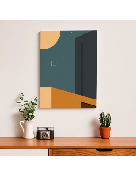 Cuadro Abstracto Arquitectura 35x50cm Lienzografía D0414