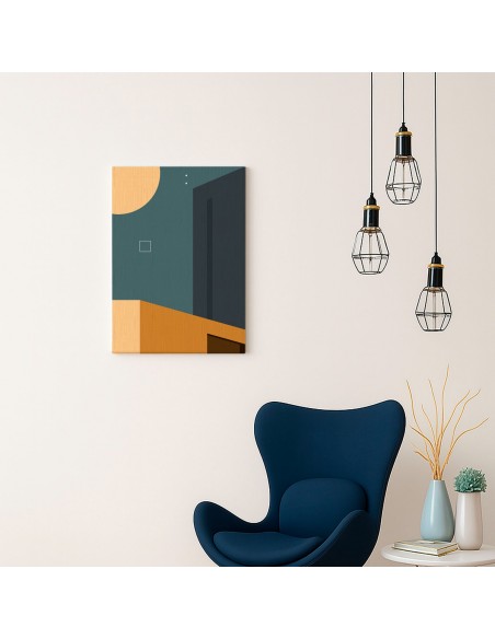 Cuadro Abstracto Arquitectura 35x50cm Lienzografía D0414