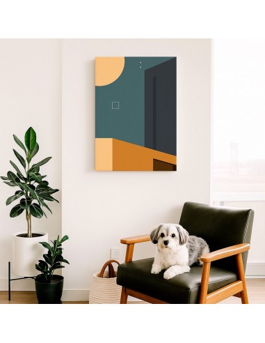Cuadro Abstracto Arquitectura 35x50cm Lienzografía D0414