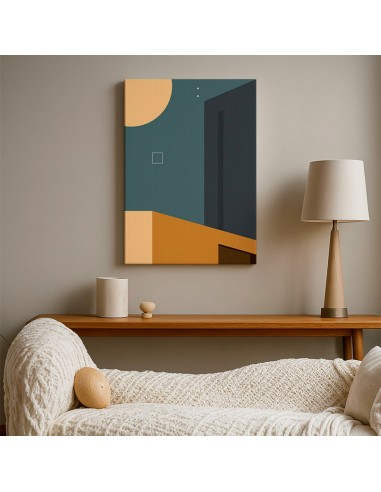 Cuadro Abstracto Arquitectura 35x50cm Lienzografía D0414