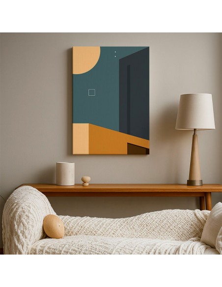 Cuadro Abstracto Arquitectura 35x50cm Lienzografía D0414