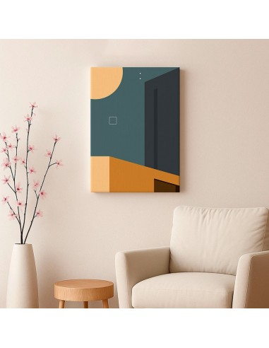 Cuadro Abstracto Arquitectura 35x50cm Lienzografía D0414