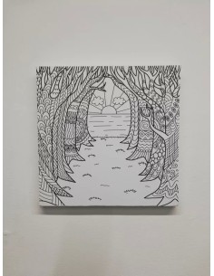 Cuadro En Lienzo Para Pintar Mandala Atardecer