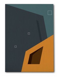 Cuadro Abstracto Arquitectura 35x50cm Lienzografía D0415
