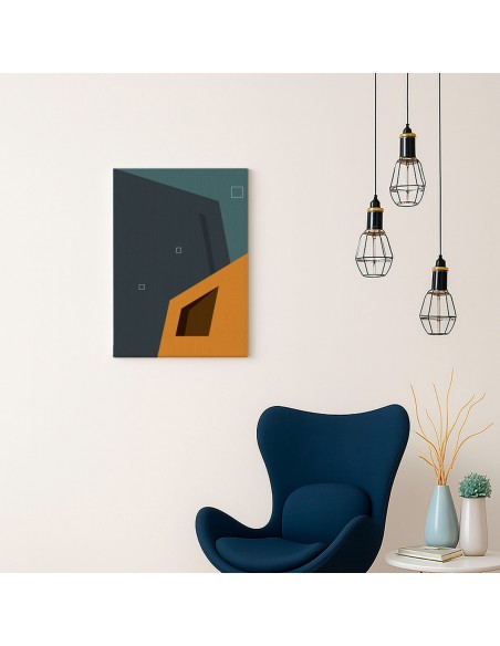 Cuadro Abstracto Arquitectura 35x50cm Lienzografía D0415