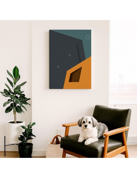 Cuadro Abstracto Arquitectura 35x50cm Lienzografía D0415