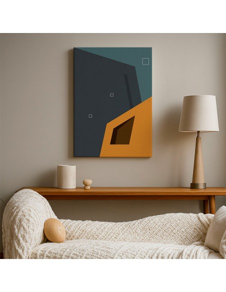 Cuadro Abstracto Arquitectura 35x50cm Lienzografía D0415