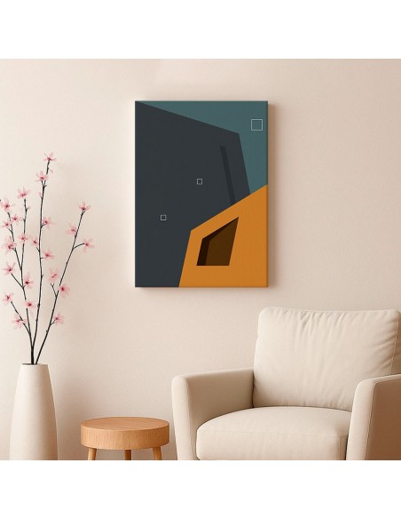 Cuadro Abstracto Arquitectura 35x50cm Lienzografía D0415