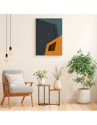 Cuadro Abstracto Arquitectura 35x50cm Lienzografía D0415