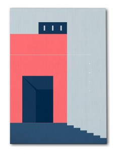 Cuadro Abstracto Arquitectura 35x50cm Lienzografía D0416