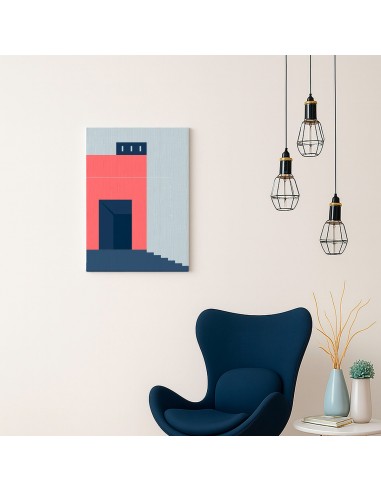 Cuadro Abstracto Arquitectura 35x50cm Lienzografía D0416