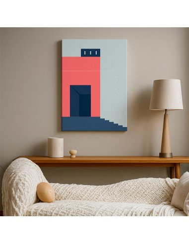 Cuadro Abstracto Arquitectura 35x50cm Lienzografía D0416