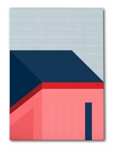 Cuadro Abstracto Arquitectura 35x50cm Lienzografía D0417