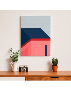 Cuadro Abstracto Arquitectura 35x50cm Lienzografía D0417 2