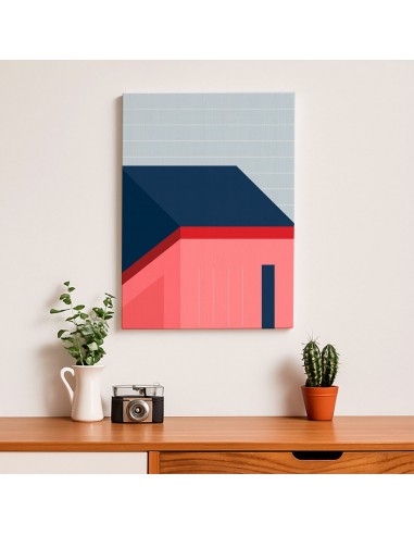 Cuadro Abstracto Arquitectura 35x50cm Lienzografía D0417