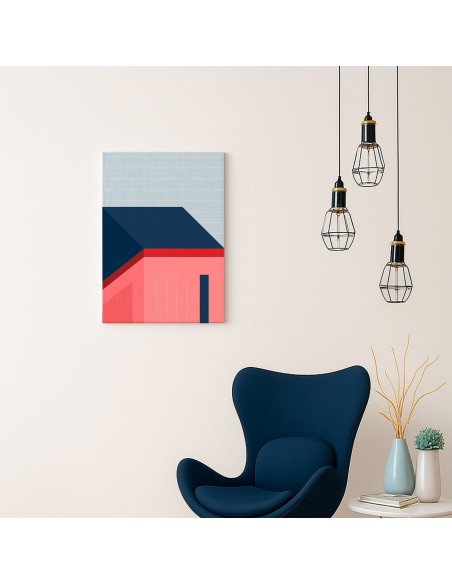 Cuadro Abstracto Arquitectura 35x50cm Lienzografía D0417