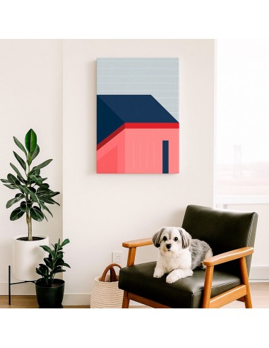Cuadro Abstracto Arquitectura 35x50cm Lienzografía D0417