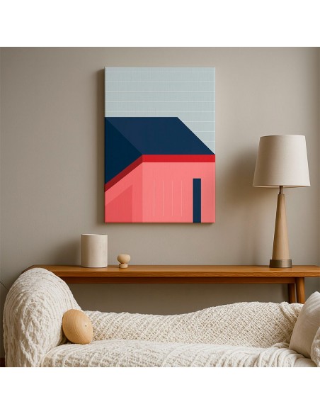 Cuadro Abstracto Arquitectura 35x50cm Lienzografía D0417