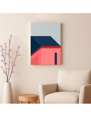 Cuadro Abstracto Arquitectura 35x50cm Lienzografía D0417