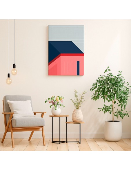 Cuadro Abstracto Arquitectura 35x50cm Lienzografía D0417