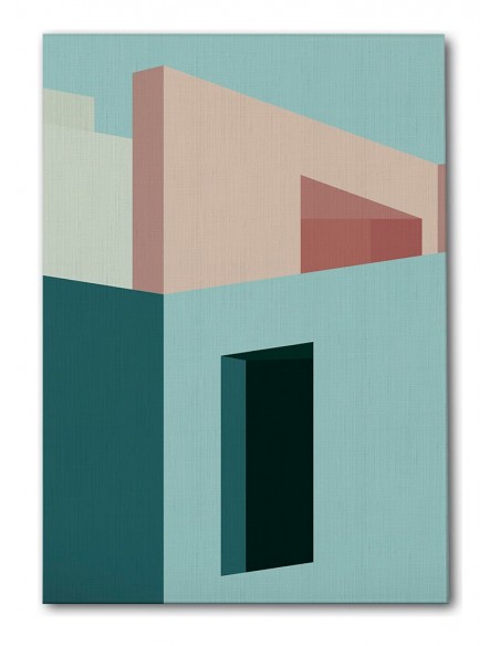 Cuadro Abstracto Arquitectura 35x50cm Lienzografía D0418