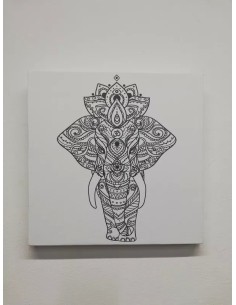 Cuadro En Impreso Para Pintar Elefante