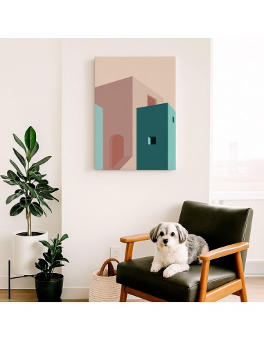 Cuadro Abstracto Arquitectura 35x50cm Lienzografía D0419
