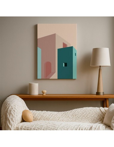 Cuadro Abstracto Arquitectura 35x50cm Lienzografía D0419