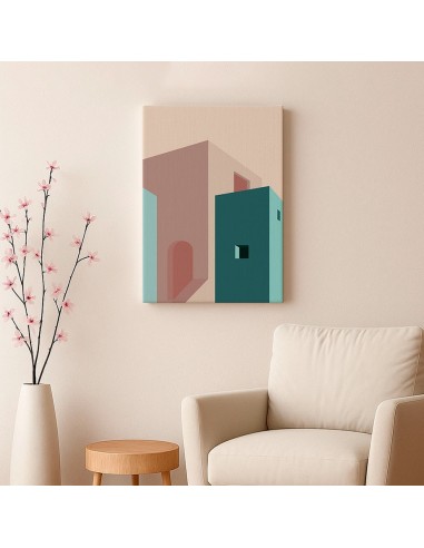 Cuadro Abstracto Arquitectura 35x50cm Lienzografía D0419