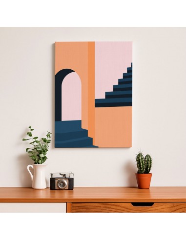 Cuadro Abstracto Arquitectura 35x50cm Lienzografía D0420