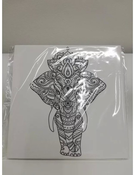 Cuadro En Impreso Para Pintar Elefante