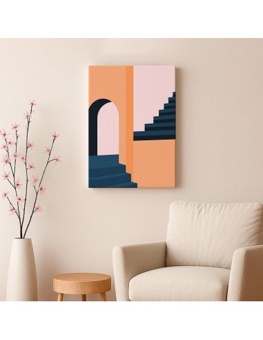 Cuadro Abstracto Arquitectura 35x50cm Lienzografía D0420