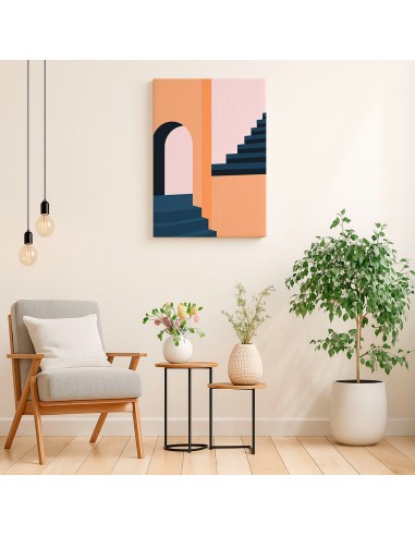 Cuadro Abstracto Arquitectura 35x50cm Lienzografía D0420
