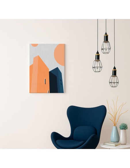 Cuadro Abstracto Arquitectura 35x50cm Lienzografía D0422