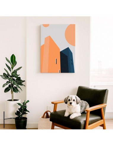 Cuadro Abstracto Arquitectura 35x50cm Lienzografía D0422