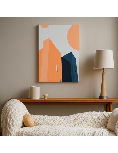 Cuadro Abstracto Arquitectura 35x50cm Lienzografía D0422