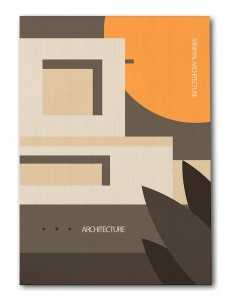 Cuadro Abstracto Arquitectura 35x50cm Lienzografía D0423