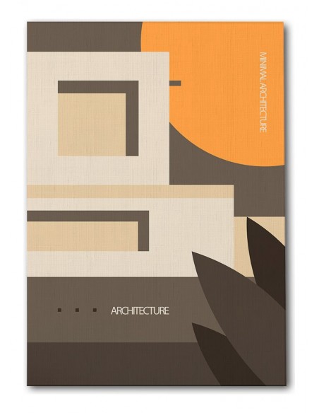 Cuadro Abstracto Arquitectura 35x50cm Lienzografía D0423