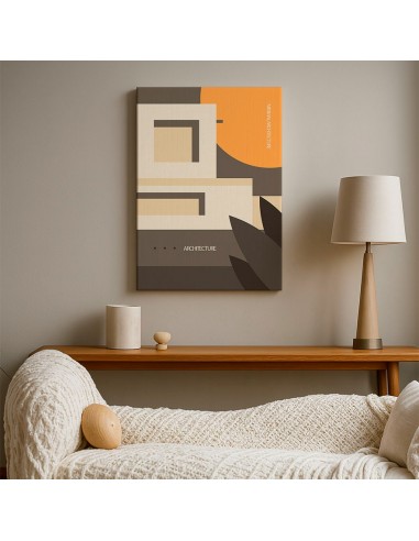 Cuadro Abstracto Arquitectura 35x50cm Lienzografía D0423