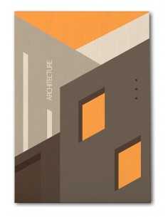 Cuadro Abstracto Arquitectura 35x50cm Lienzografía D0424