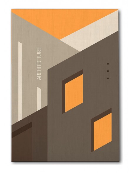 Cuadro Abstracto Arquitectura 35x50cm Lienzografía D0424