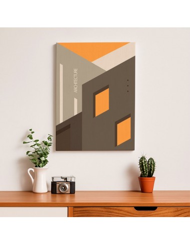 Cuadro Abstracto Arquitectura 35x50cm Lienzografía D0424