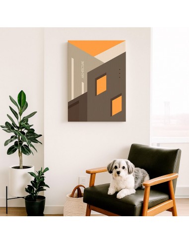 Cuadro Abstracto Arquitectura 35x50cm Lienzografía D0424